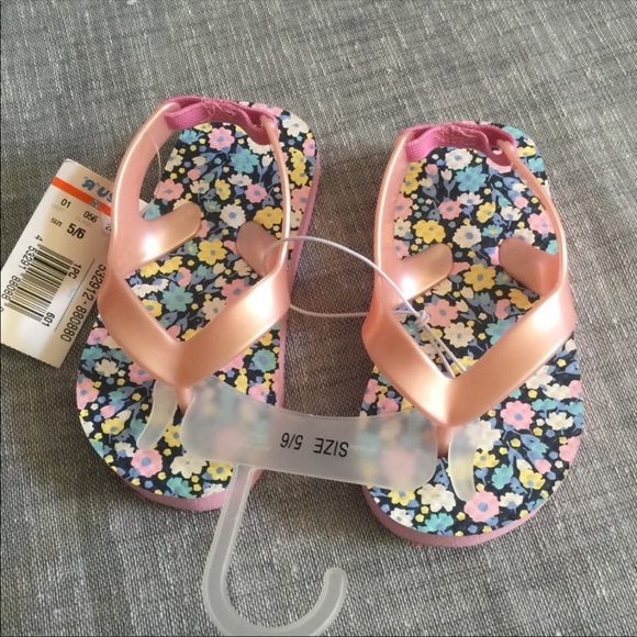 Girls Summer Pink Slide On Jelly flip flop sandals - Picture 3 of 4